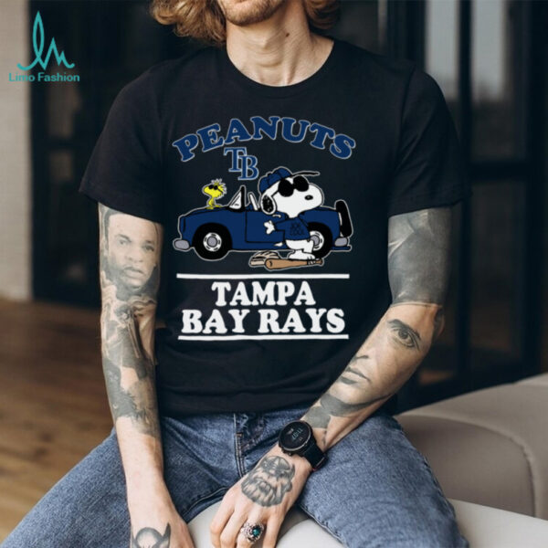 Tampa Bay Rays Snoopy Peanuts Car Baseball T Shirt