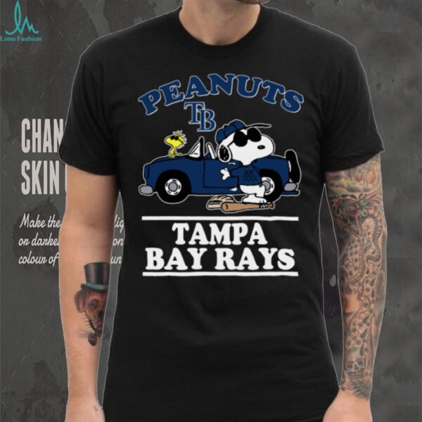 Tampa Bay Rays Snoopy Peanuts Car Baseball T Shirt