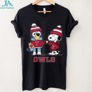 Temple Owls x Snoopy Bluey Christmas Football NCAA TShirt