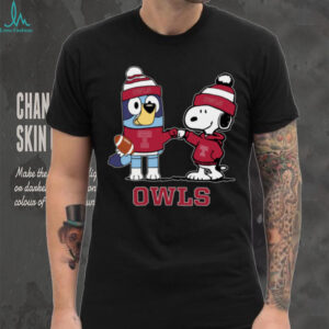 Temple Owls x Snoopy Bluey Christmas Football NCAA TShirt