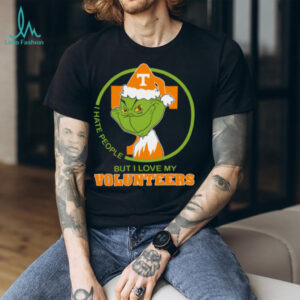 Tennessee Volunteers Grinch Christmas T Shirt Hates People But Loves Football