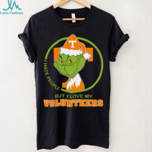 Tennessee Volunteers Grinch Christmas T Shirt Hates People But Loves Football