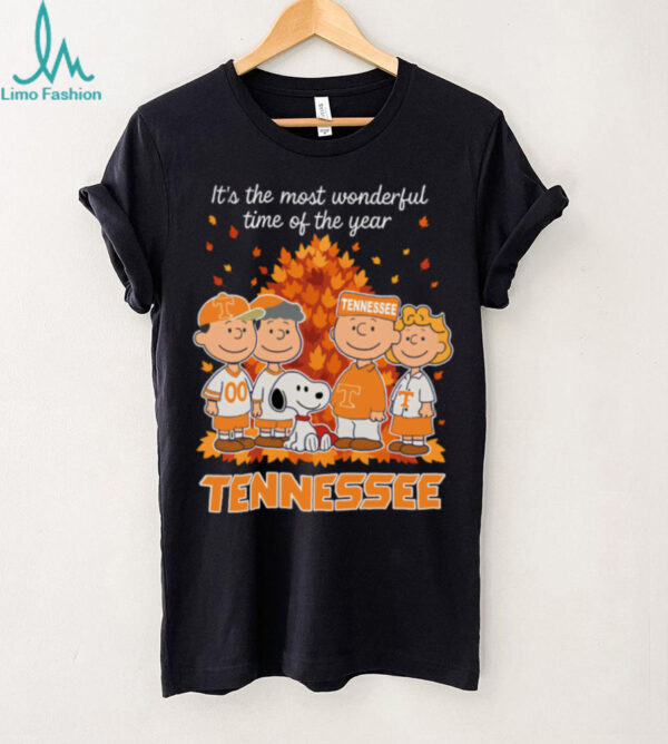 Tennessee Volunteers x Peanuts Fall T Shirt It’s the Most Wonderful Time of the Year