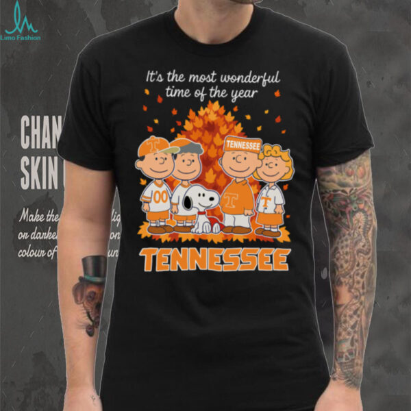 Tennessee Volunteers x Peanuts Fall T Shirt It’s the Most Wonderful Time of the Year