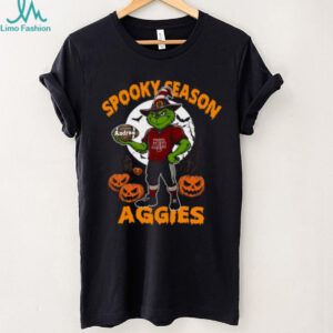 Texas A&M Aggies Halloween Tee – Custom Name NCAA Football Shirt – Spooky Season Grinch College Gift