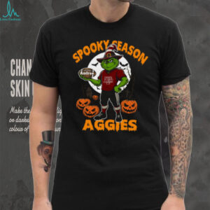 Texas A&M Aggies Halloween Tee – Custom Name NCAA Football Shirt – Spooky Season Grinch College Gift