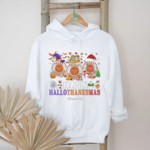 Texas Longhorns Happy Hallothanksmas Football Tee – Custom Name NCAA Holiday Shirt, Ugly Christmas Party Gift, Festive Outfit