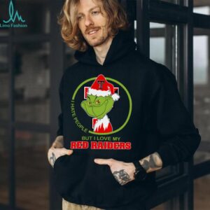 Texas Tech Red Raiders Grinch Christmas T Shirt Hates People But Loves Football