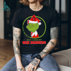 Texas Tech Red Raiders Grinch Christmas T Shirt Hates People But Loves Football