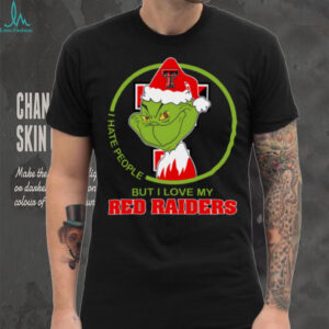 Texas Tech Red Raiders Grinch Christmas T Shirt Hates People But Loves Football
