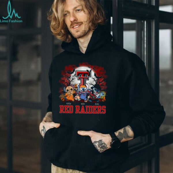 Texas Tech Red Raiders Halloween Stitch Shirt – Custom NCAA Football Tee – Personalized Horror Gift for College Game Day Fans