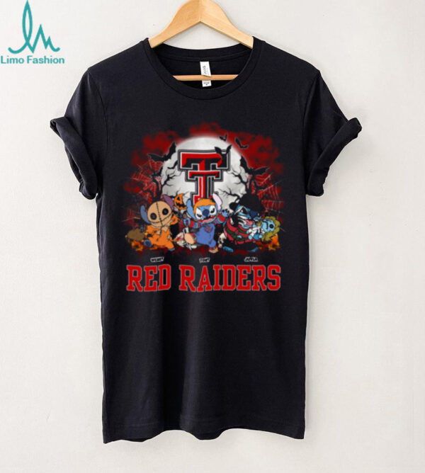 Texas Tech Red Raiders Halloween Stitch Shirt – Custom NCAA Football Tee – Personalized Horror Gift for College Game Day Fans