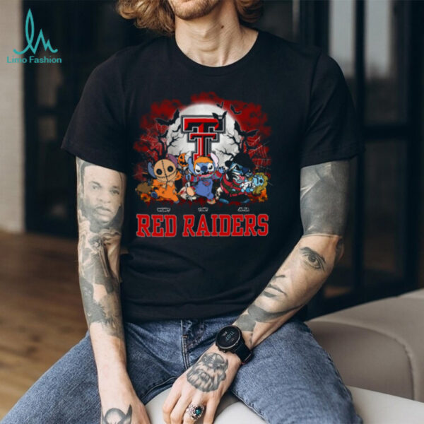 Texas Tech Red Raiders Halloween Stitch Shirt – Custom NCAA Football Tee – Personalized Horror Gift for College Game Day Fans