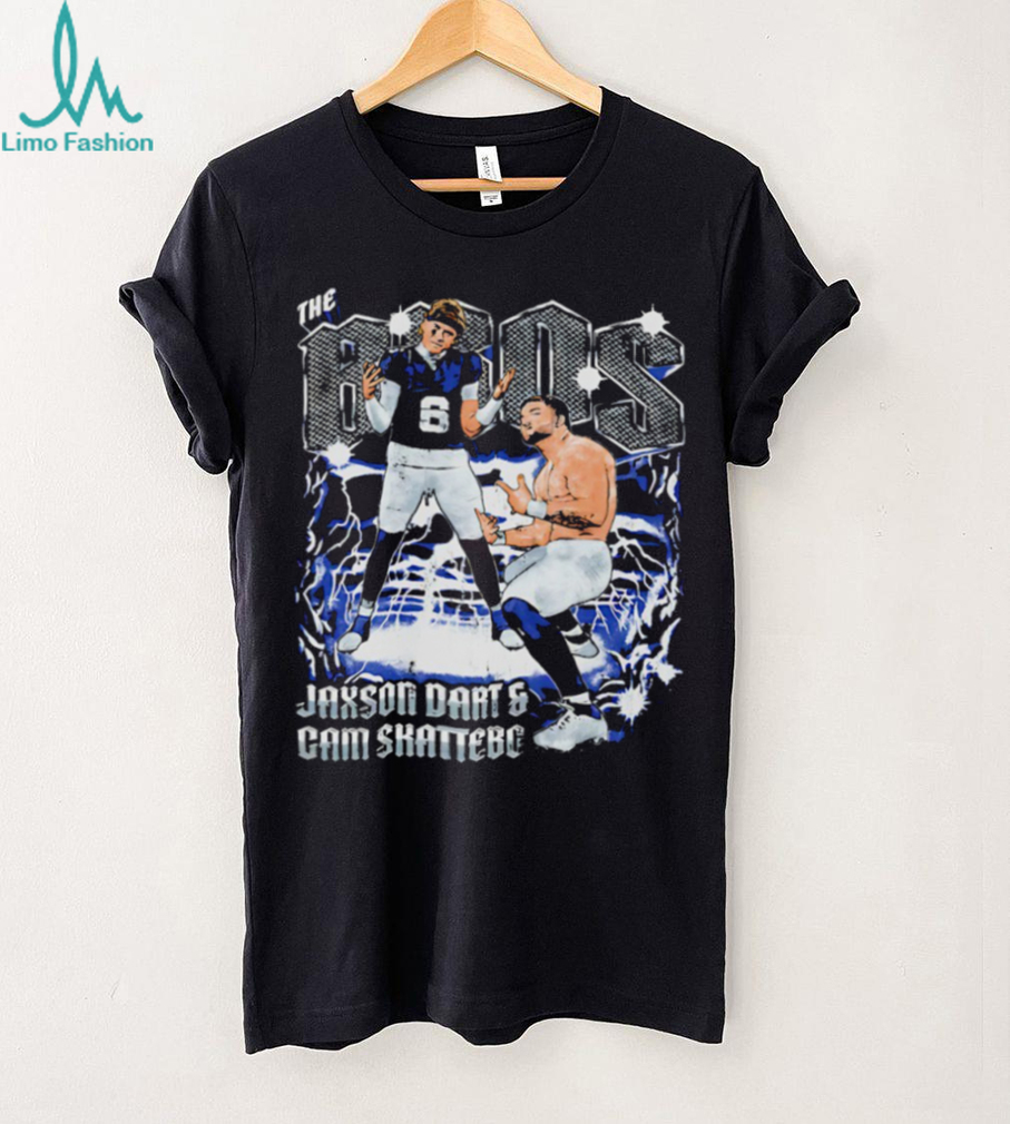 The Bros Jaxson Dart and Cam Skattebo New York Giants NFL graphic shirt The Bros Jaxson Dart and Cam Skattebo New York Giants NFL graphic shirt