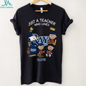 The Peanuts Snoopy Just A Teacher Who Loves Tampa Bay Rays Shirt