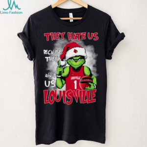 They Hate Us Because Ain’t Grinch Louisville Cardinals Basketball Christmas Shirt