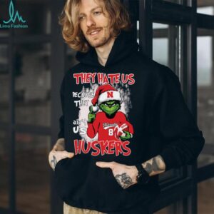 They Hate Us Because They Ain’t Us Huskers Grinch Tee Red