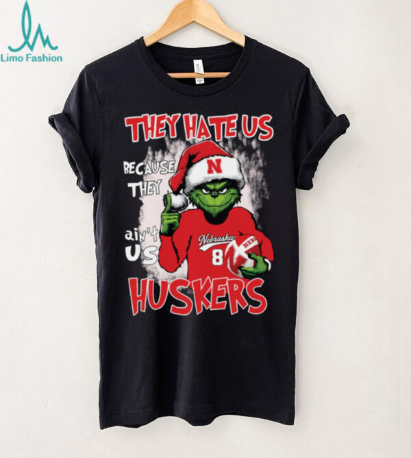 They Hate Us Because They Ain’t Us Huskers Grinch Tee Red