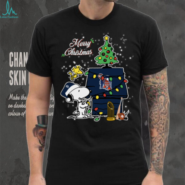 Tigers Shop Merry Christmas With Snoopy Baby Detroit Tigers T Shirt