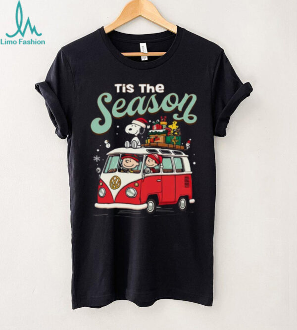 Tis The Season Christmas T Shirt Snoopy Woodstock Holiday Gift Tee