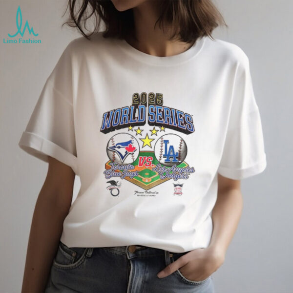 Toronto Blue Jays vs Los Angeles Dodgers World Series 2025 MLB logo shirt