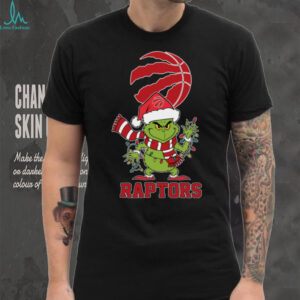 Toronto Raptors Christmas Grinch Santa Hat Holiday 2025 TShirt