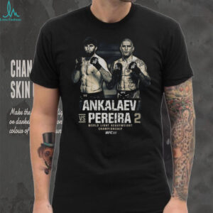 UFC 320 500 Level Ankalaev vs. Pereira 2 Bitmap T Shirt