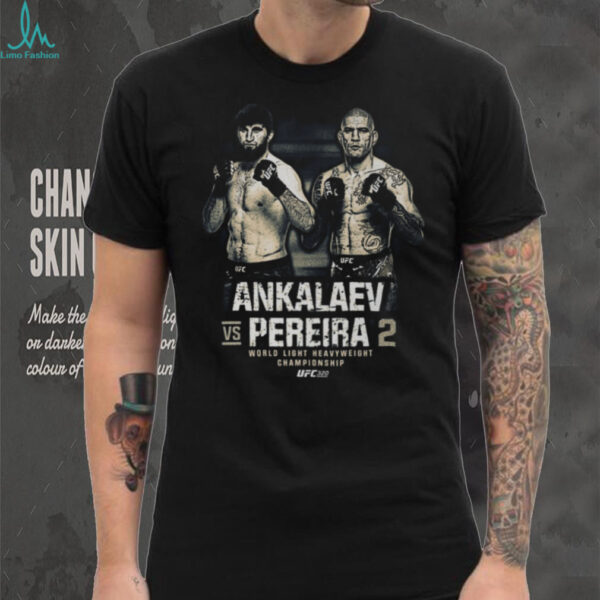 UFC 320 500 Level Ankalaev vs. Pereira 2 Bitmap T Shirt