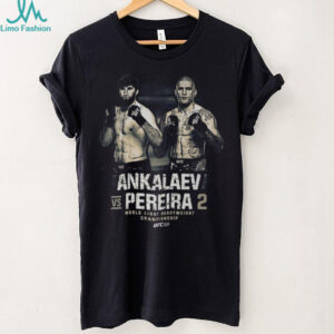 UFC 320 500 Level Ankalaev vs. Pereira 2 Bitmap T Shirt
