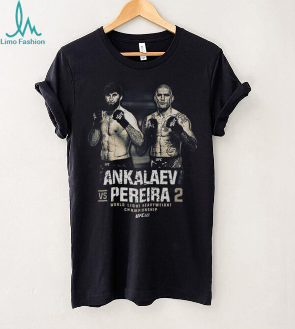 UFC 320 500 Level Ankalaev vs. Pereira 2 Bitmap T Shirt