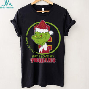 USC Trojans Grinch Christmas T Shirt Hates People But Loves Football