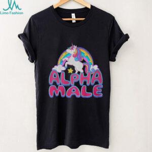 Unicorn alpha male rainbow shirt