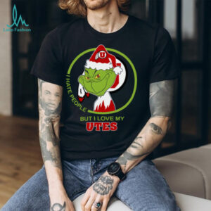 Utah Utes Grinch Christmas T Shirt Hates People But Loves Football