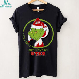 Utah Utes Grinch Christmas T Shirt Hates People But Loves Football