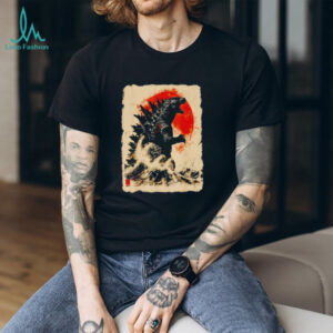 Vintage Japanese Godzilla Great Wave shirt