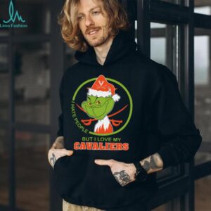 Virginia Cavaliers Grinch Christmas T Shirt Hates People But Loves Football
