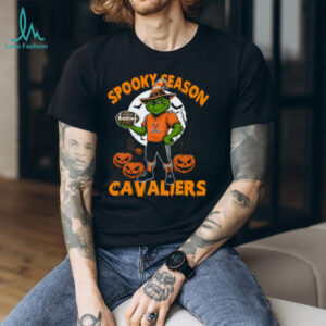 Virginia Cavaliers Halloween Shirt – Spooky Season NCAA Football Tee – Custom Name Grinch College Fan Apparel