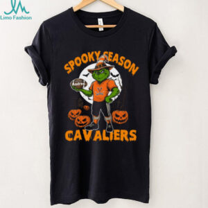 Virginia Cavaliers Halloween Shirt – Spooky Season NCAA Football Tee – Custom Name Grinch College Fan Apparel