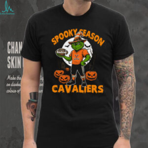 Virginia Cavaliers Halloween Shirt – Spooky Season NCAA Football Tee – Custom Name Grinch College Fan Apparel