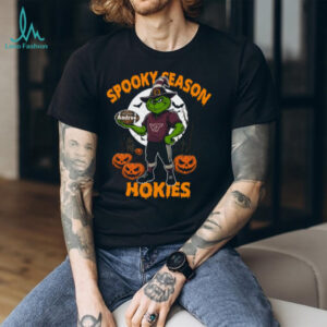Virginia Tech Hokies Spooky Season Tee – Custom Name NCAA Football Shirt – Grinch Halloween Personalized Gift