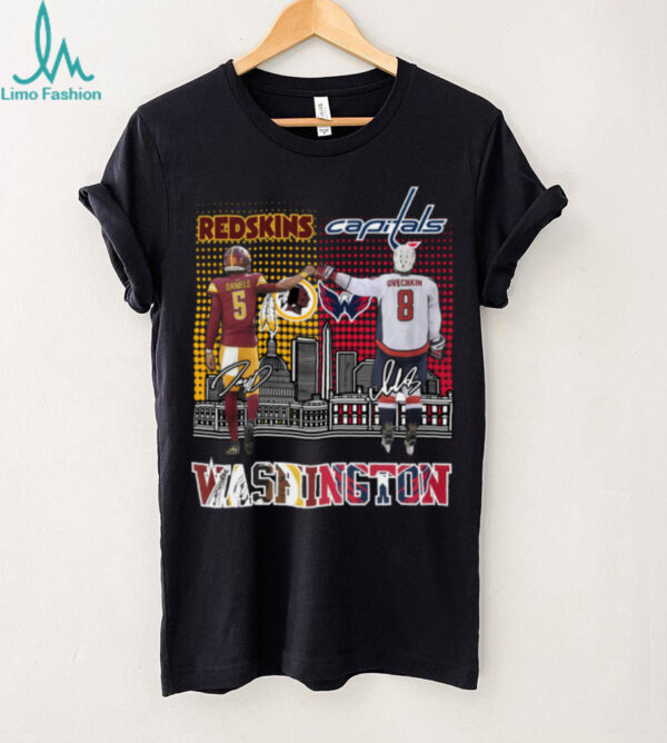 Washington Capitals Alexander Ovechkin Washington Jayden Daniels 2025 T Shirt