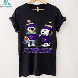 Washington Huskies x Snoopy Bluey Christmas Football NCAA TShirt