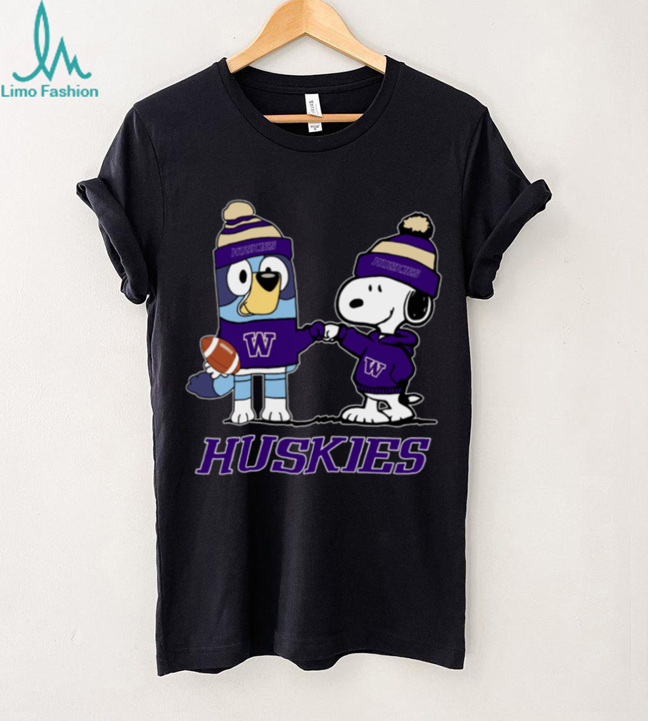 Washington Huskies x Snoopy Bluey Christmas Football NCAA TShirt Washington Huskies x Snoopy Bluey Christmas Football NCAA TShirt