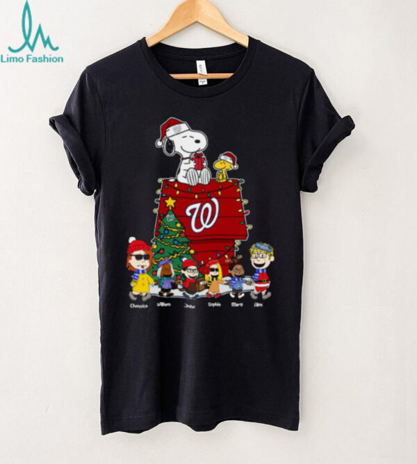 Washington Nationals Holiday Peanuts Shirt – Personalized Christmas Tee For MLB Fans & Baseball Family Gift