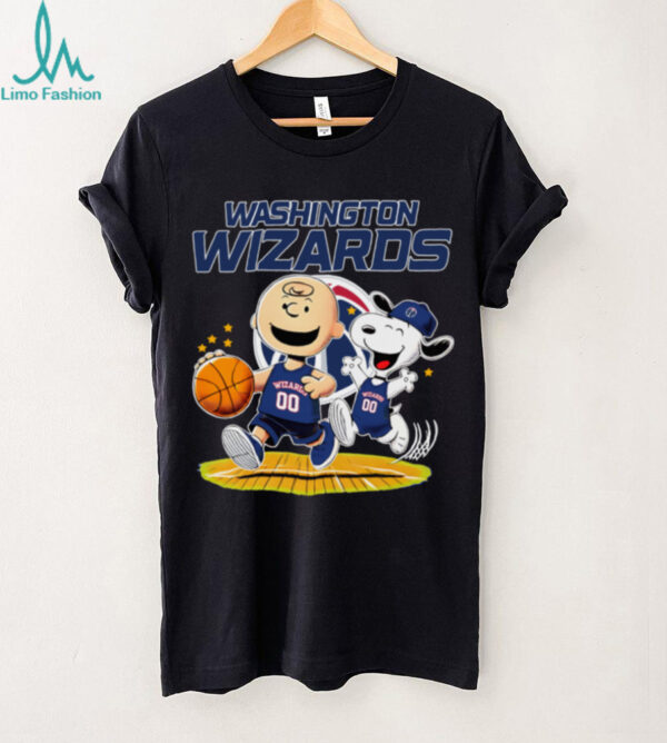 Washington Wizards X Charlie Brown And Snoopy Playing Basketball Shirt