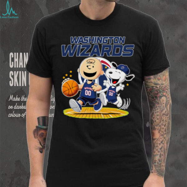 Washington Wizards X Charlie Brown And Snoopy Playing Basketball Shirt
