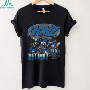 We Run The North Detroit Lionz 313 parody NFL Football graphic cartoon shirt
