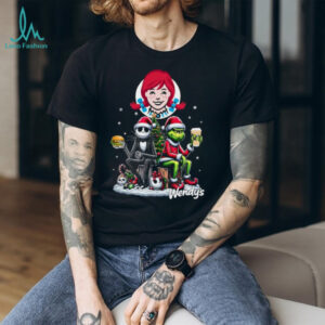 Wendy�s Christmas Jack Skellington And Grinch Burger Coffee T Shirt