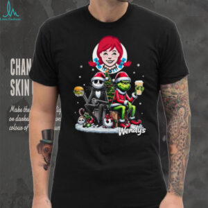 Wendy�s Christmas Jack Skellington And Grinch Burger Coffee T Shirt
