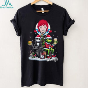 Wendy�s Christmas Jack Skellington And Grinch Burger Coffee T Shirt
